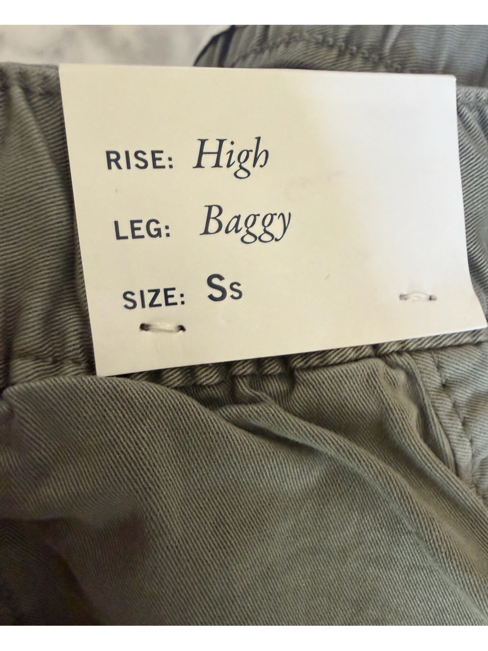 Abercrombie & Fitch Olive Green Wide Leg Baggy Cargo Pull On Pants Oversized - Picture 8 of 9